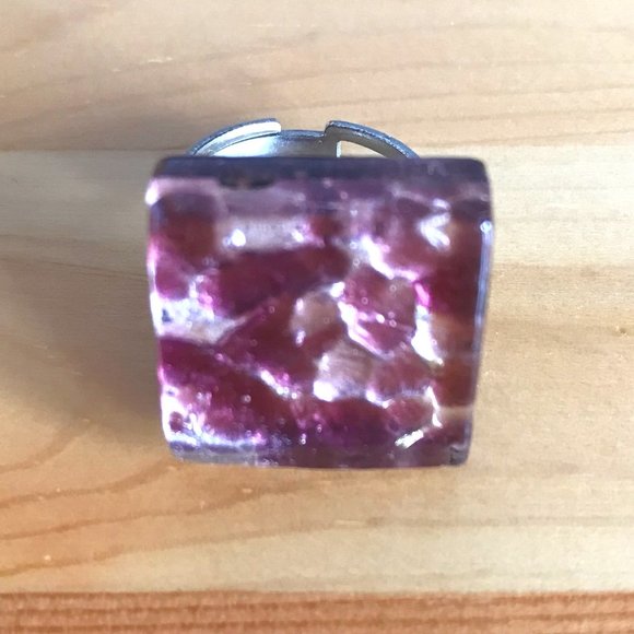 Handmade Square Statement Ring (NWOT) - Picture 2 of 5
